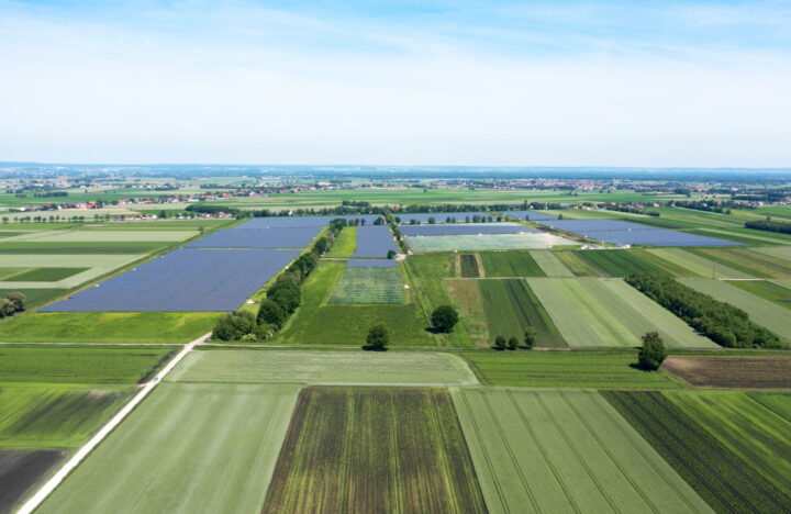 Solarpark Schornhof Luftaufnahme